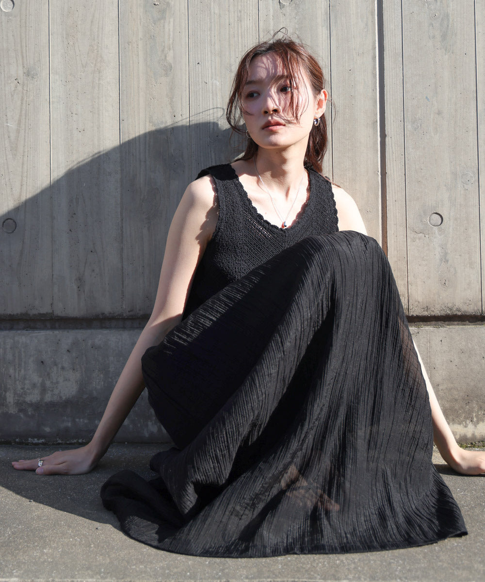 クロシェコンビキャミワンピース