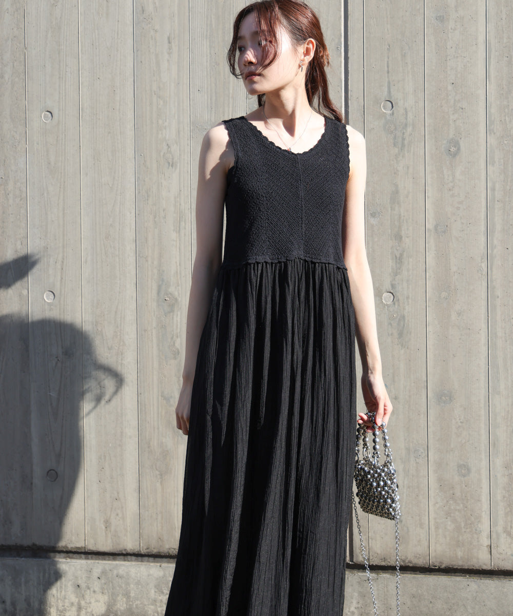 クロシェコンビキャミワンピース