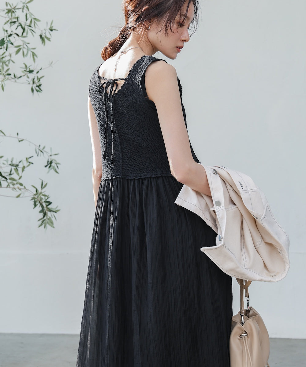 クロシェコンビキャミワンピース