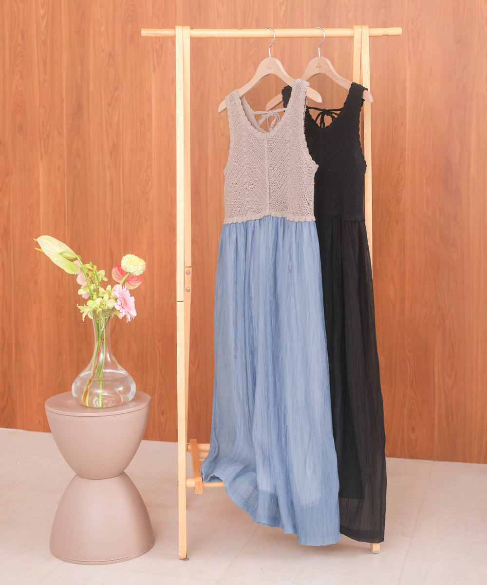 クロシェコンビキャミワンピース