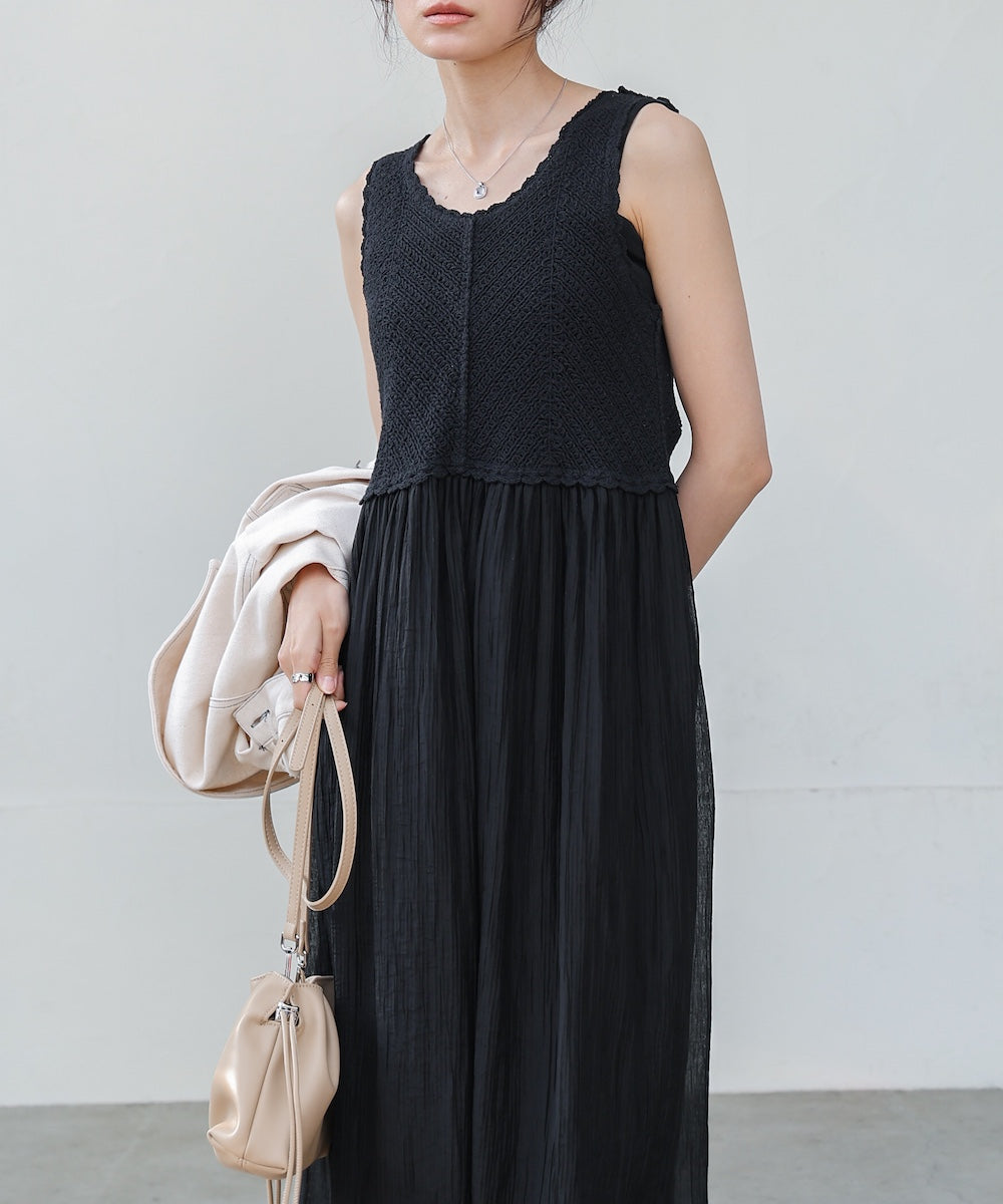 クロシェコンビキャミワンピース