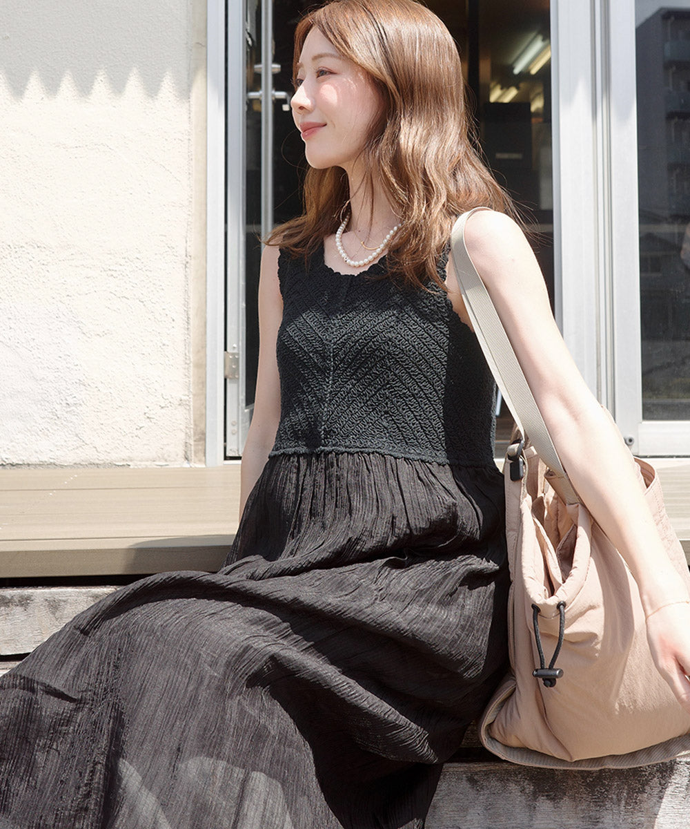 クロシェコンビキャミワンピース