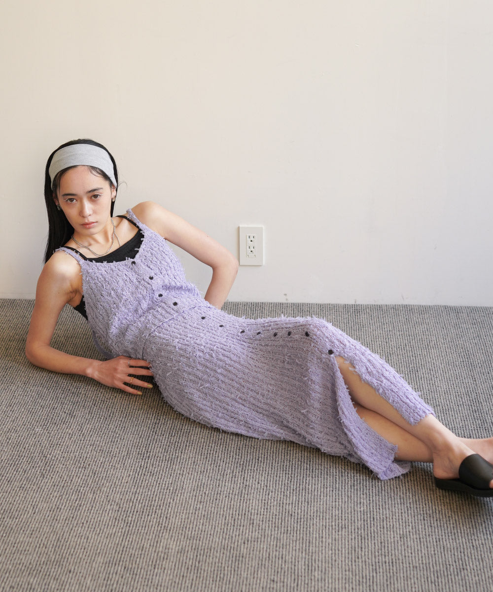 チュールリボンヤーン2WAYニットスカート