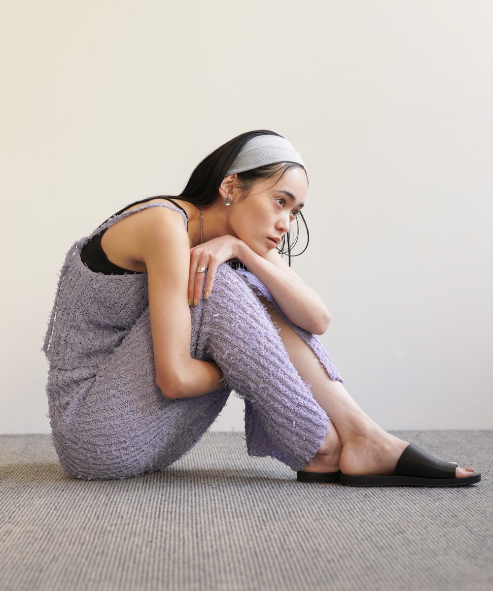 チュールリボンヤーン2WAYニットスカート