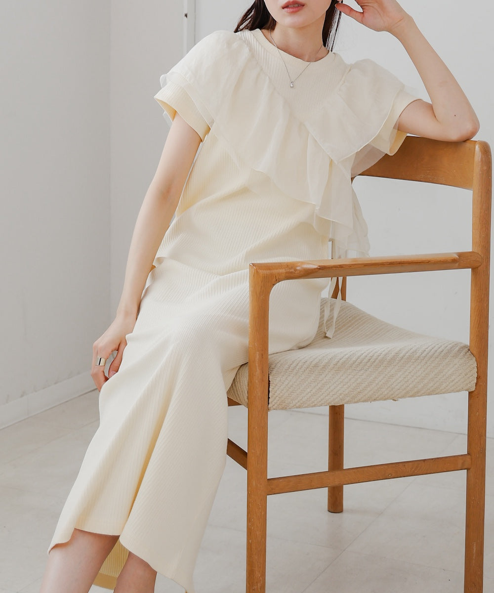 アシメフリルドッキングワンピース