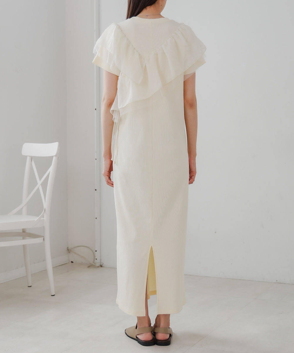 アシメフリルドッキングワンピース