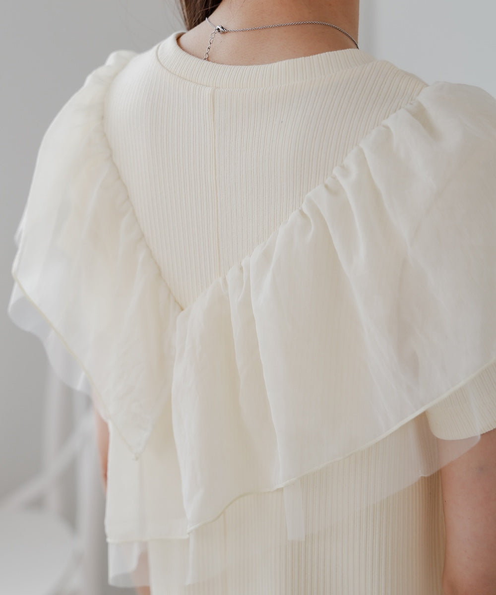 アシメフリルドッキングワンピース