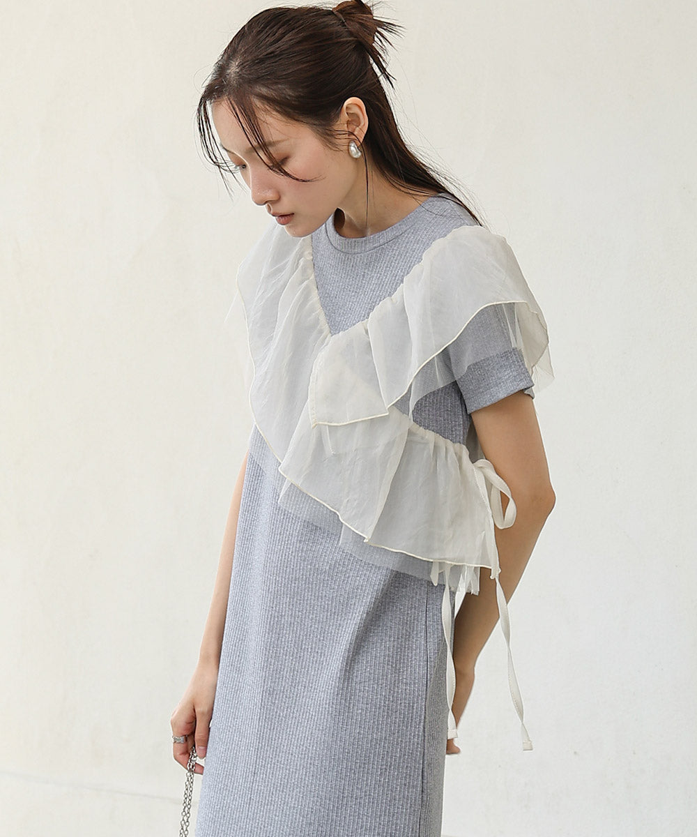 アシメフリルドッキングワンピース