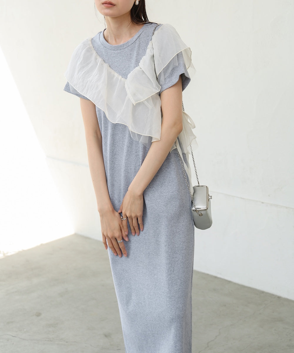 アシメフリルドッキングワンピース