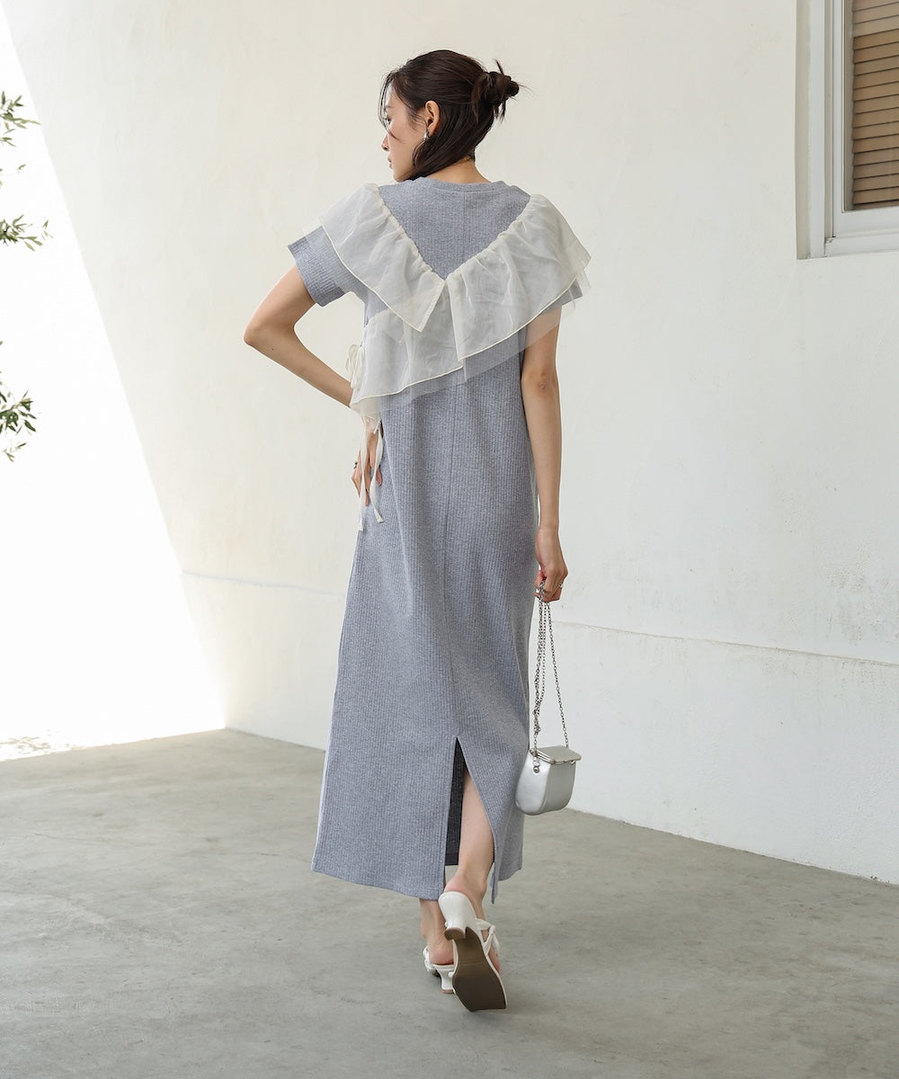 アシメフリルドッキングワンピース