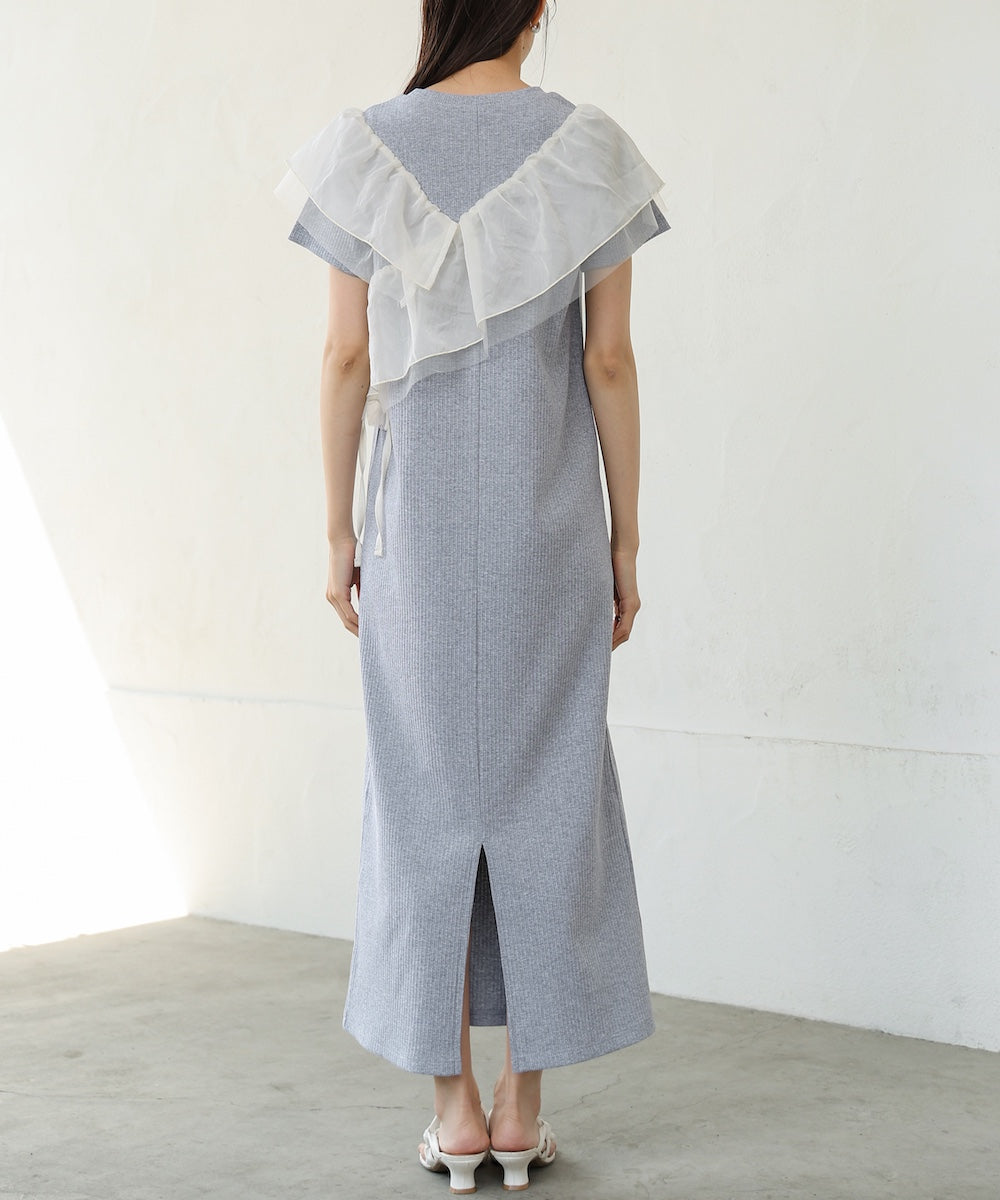 アシメフリルドッキングワンピース