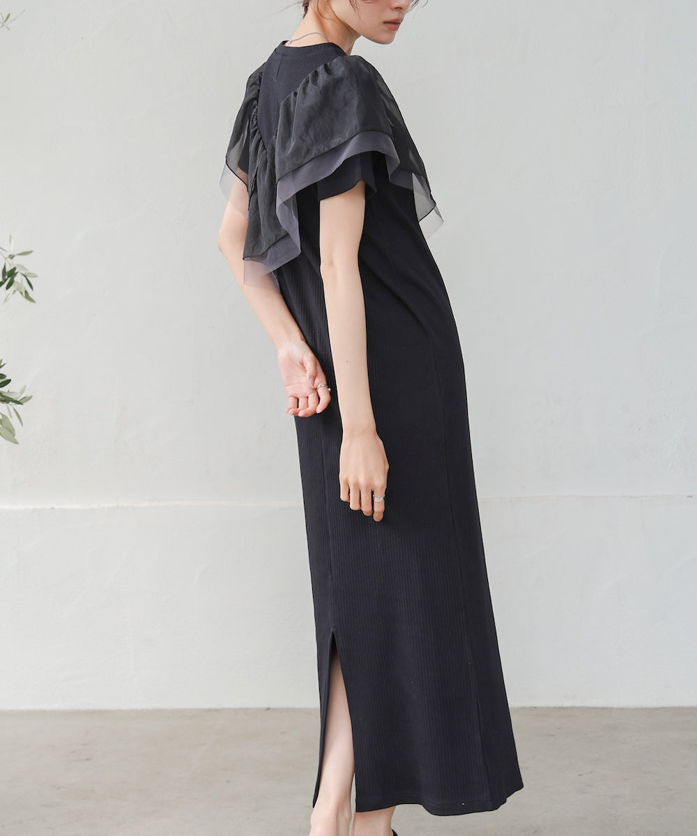 アシメフリルドッキングワンピース