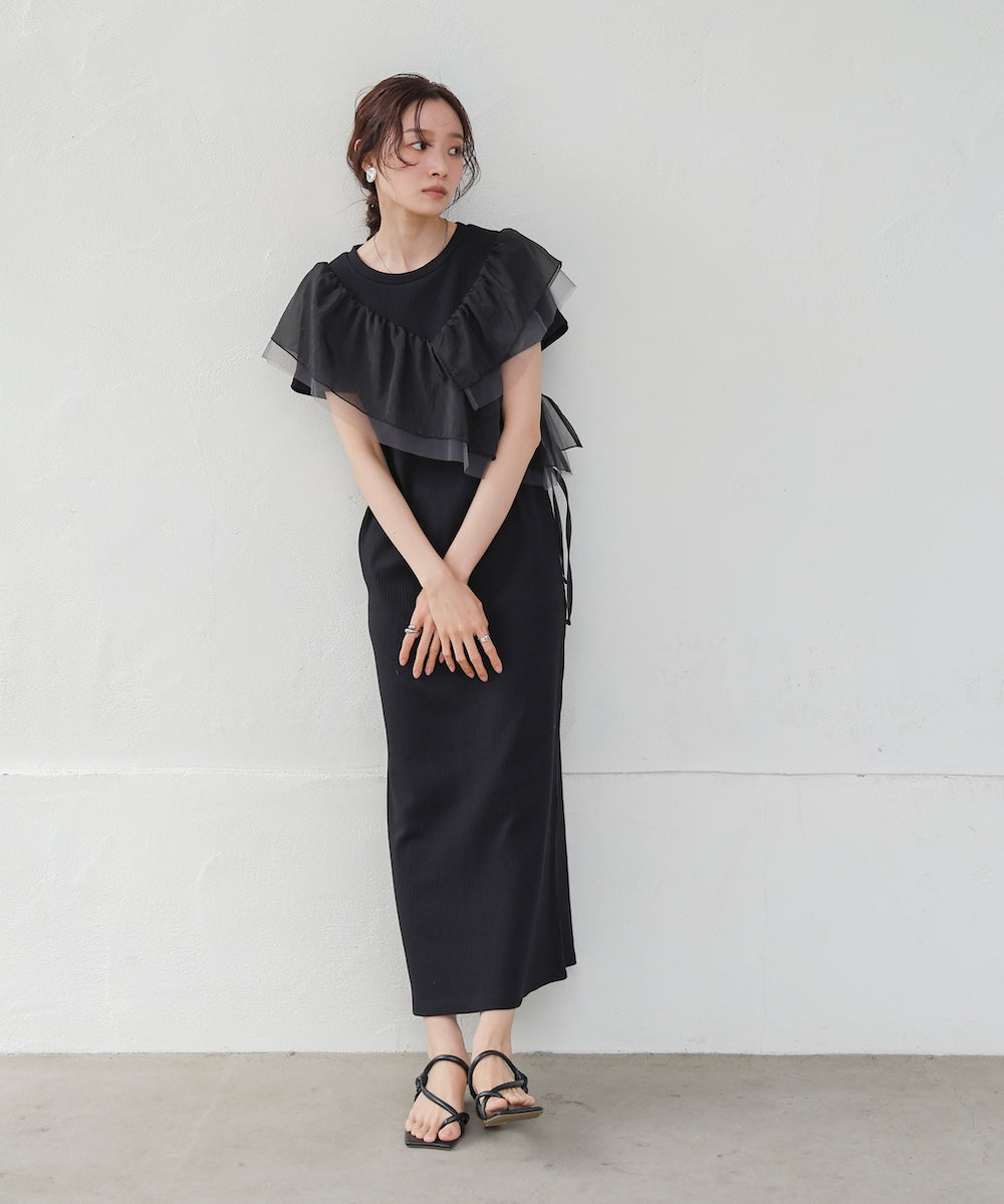 アシメフリルドッキングワンピース