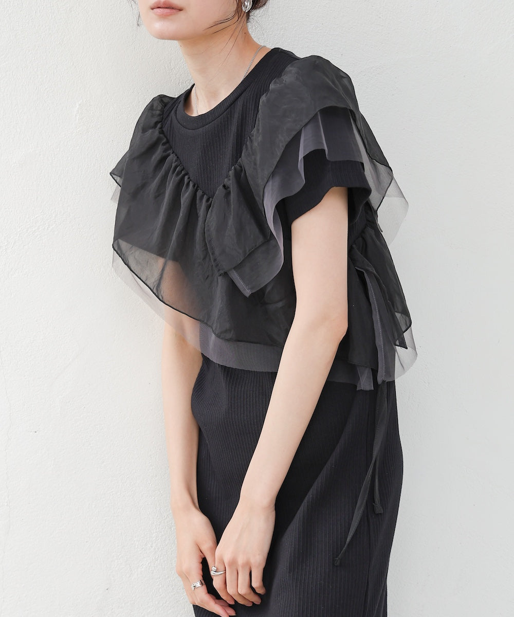 アシメフリルドッキングワンピース