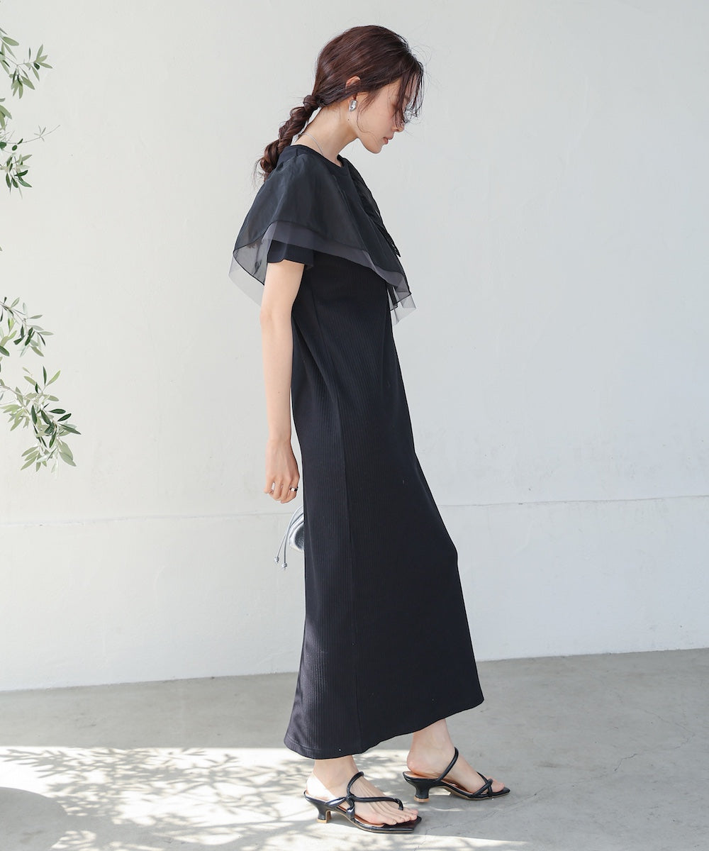 アシメフリルドッキングワンピース