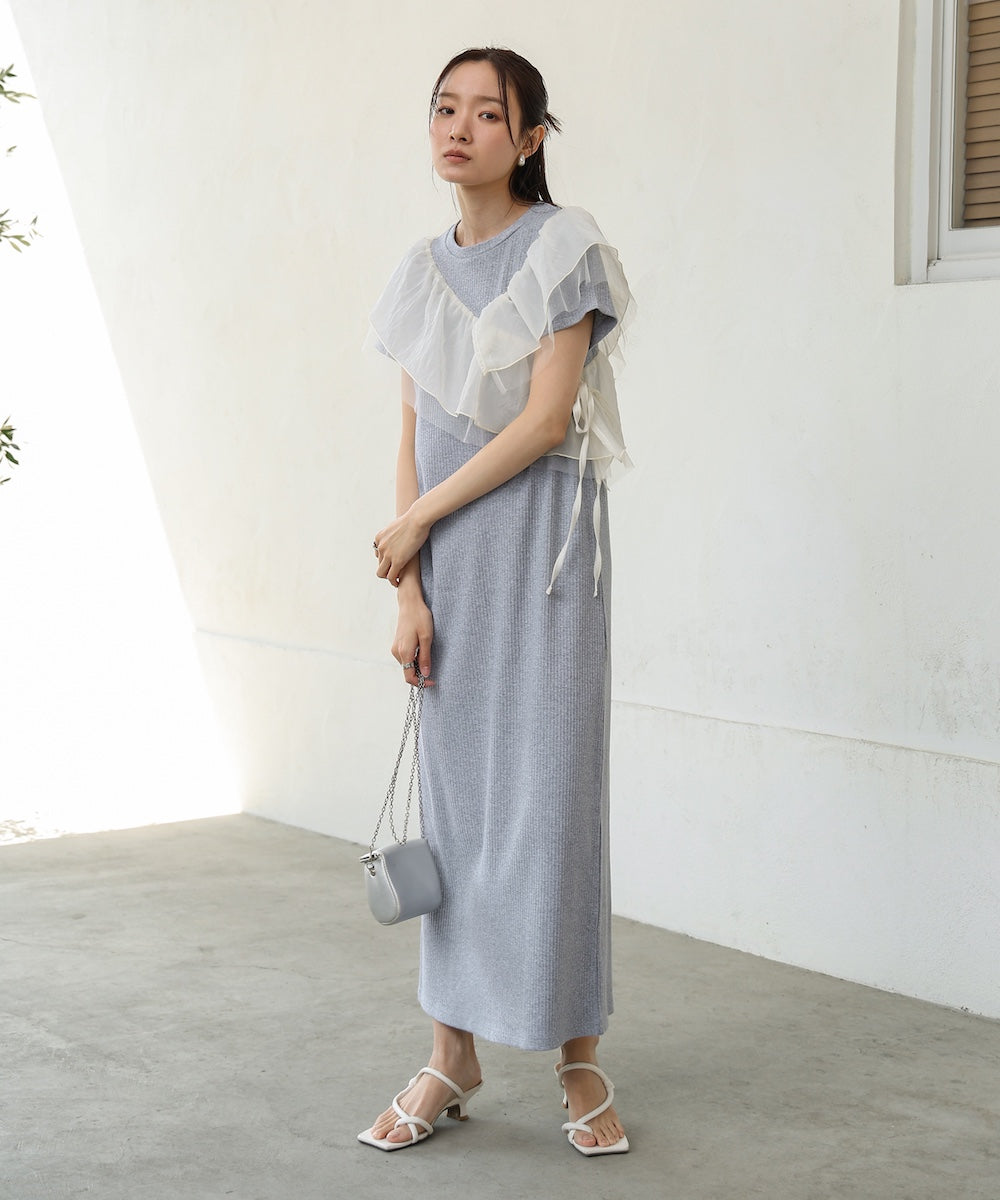 アシメフリルドッキングワンピース