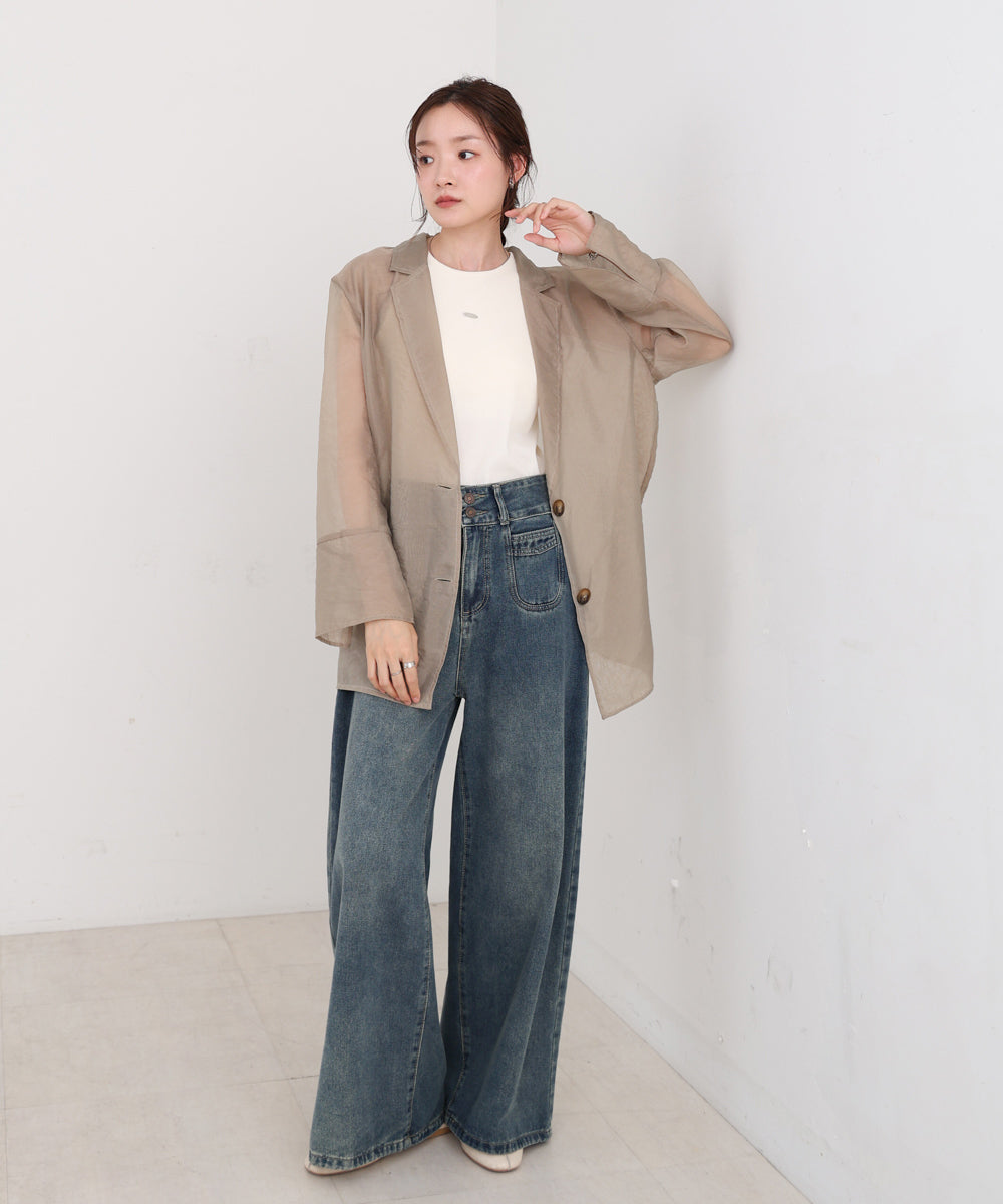 オーガンジーシアーテーラージャケット