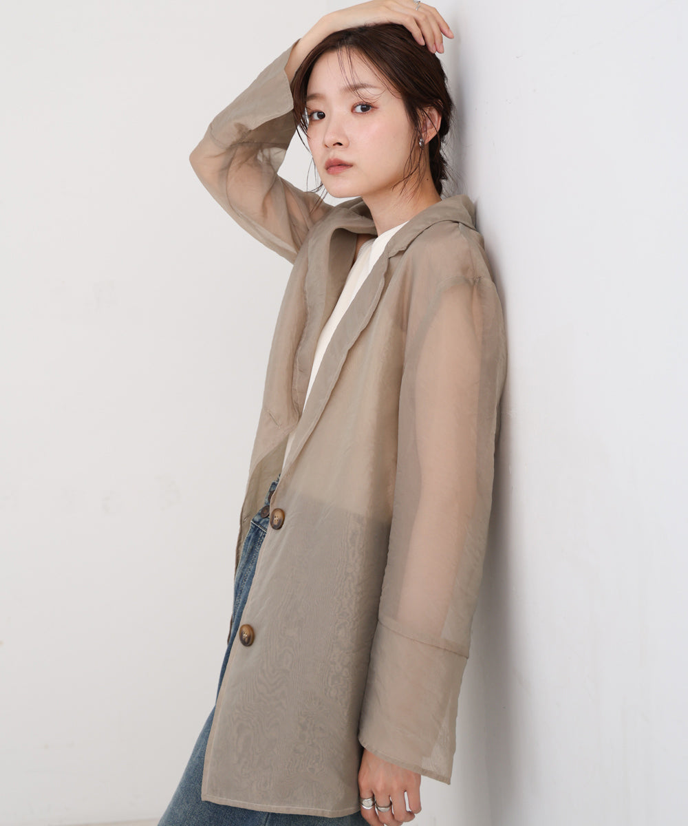 オーガンジーシアーテーラージャケット