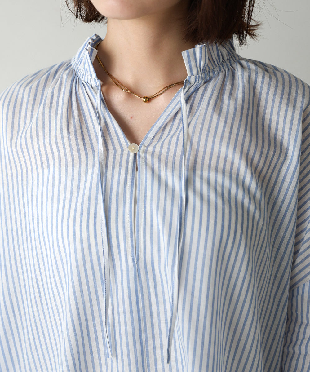 キャンブリックギャザーブラウス