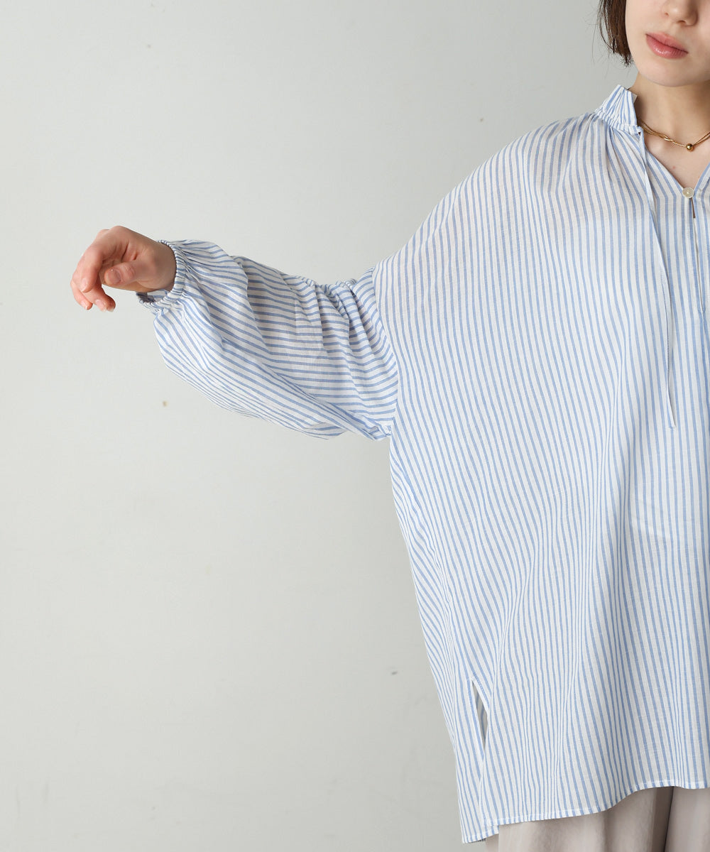 キャンブリックギャザーブラウス