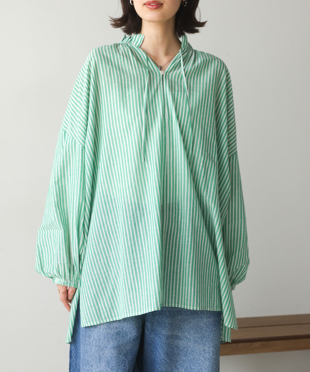 キャンブリックギャザーブラウス