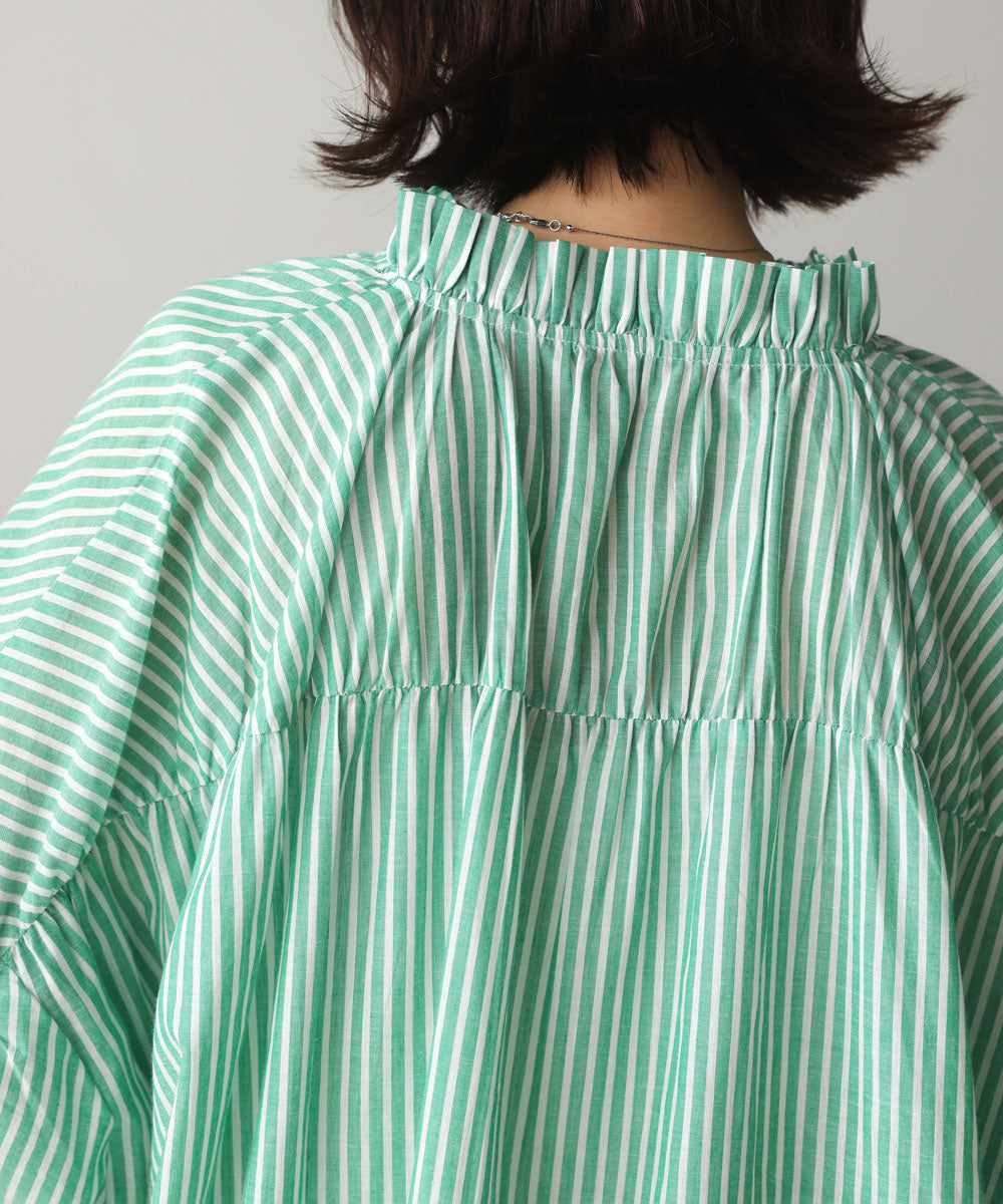 キャンブリックギャザーブラウス