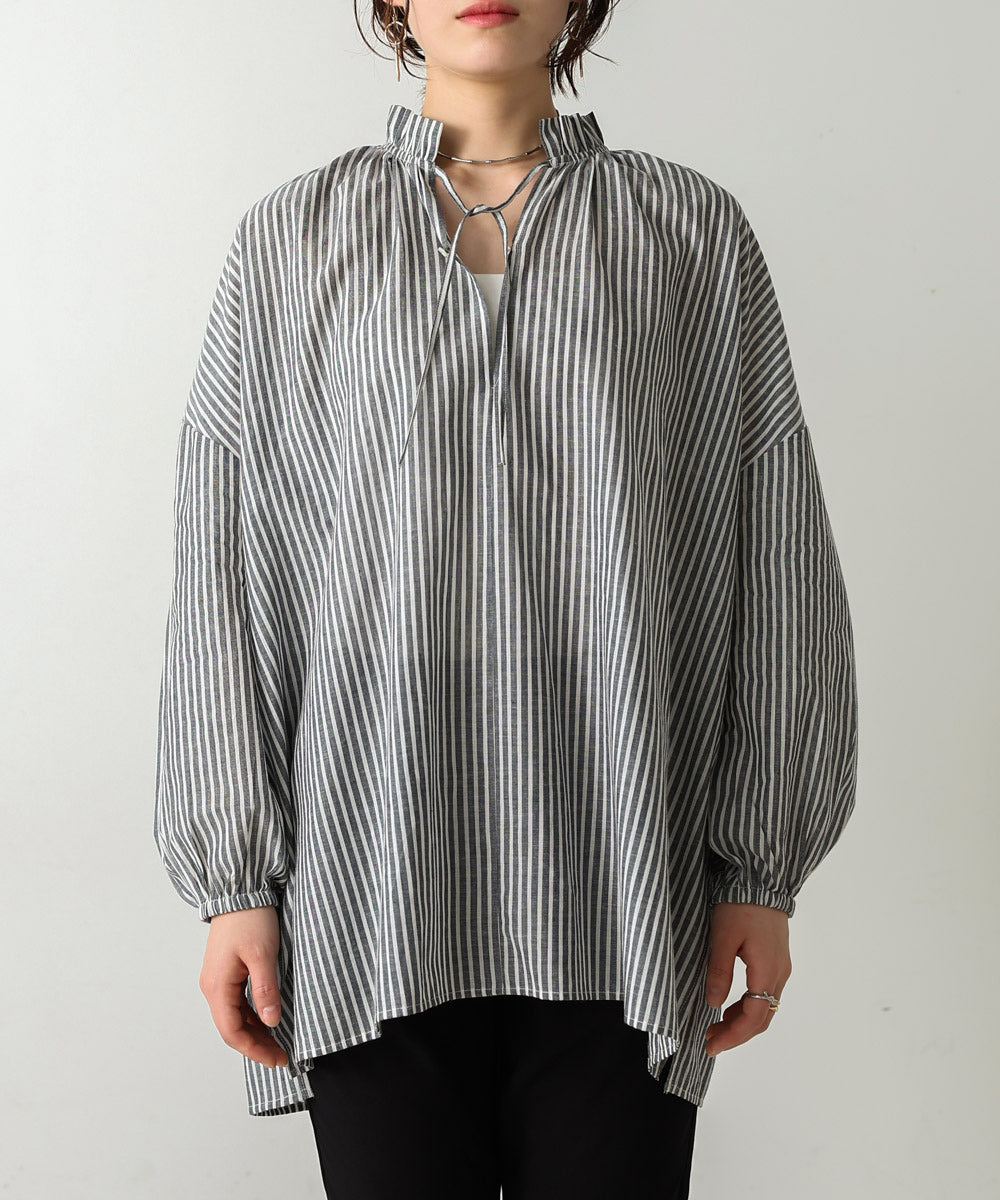 キャンブリックギャザーブラウス