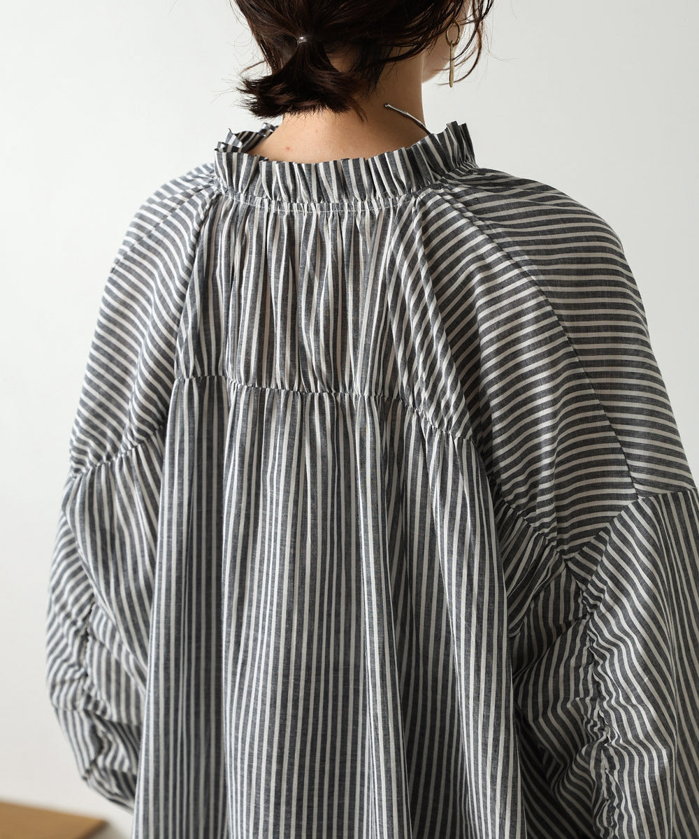 キャンブリックギャザーブラウス