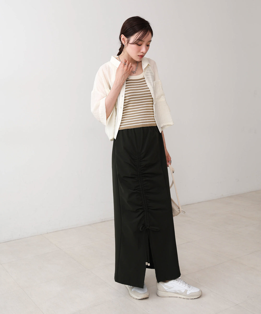 アシメドロストスリットタイトスカート