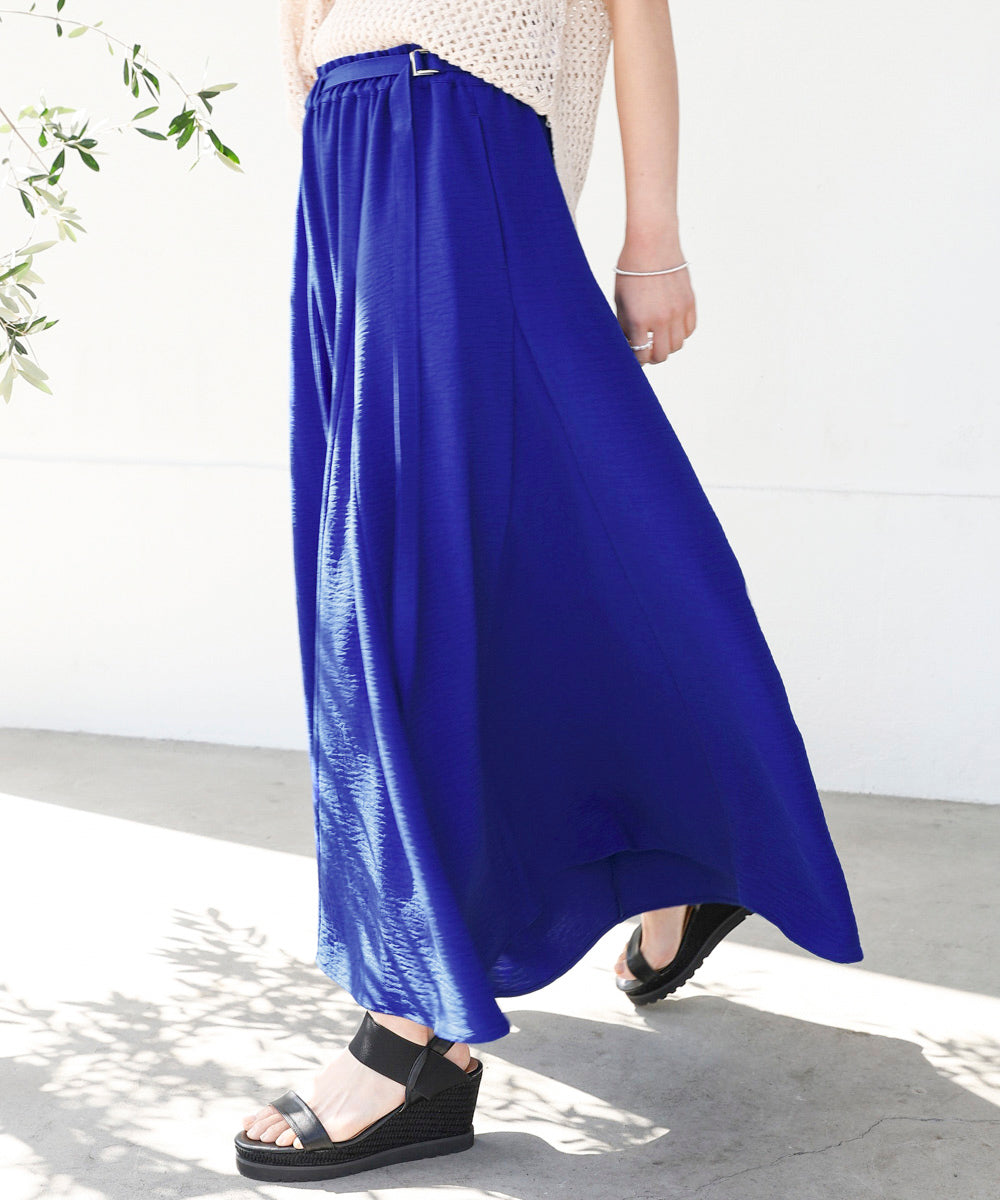 麻ライクポイントベルトパンツ