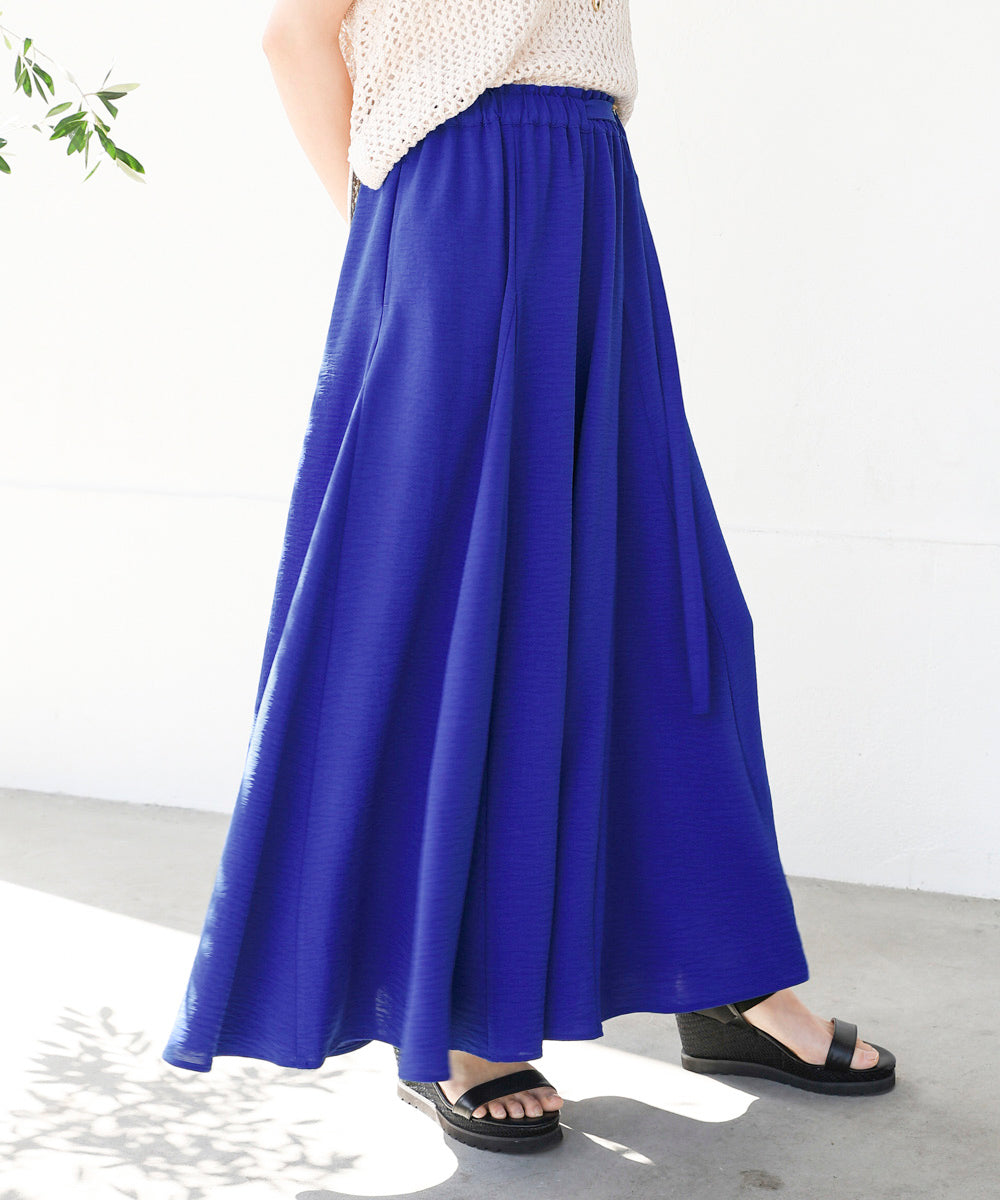 麻ライクポイントベルトパンツ