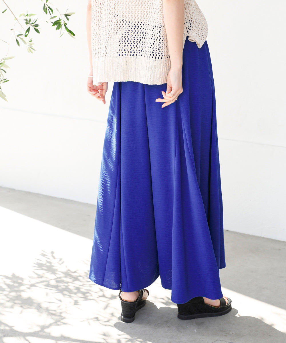 麻ライクポイントベルトパンツ