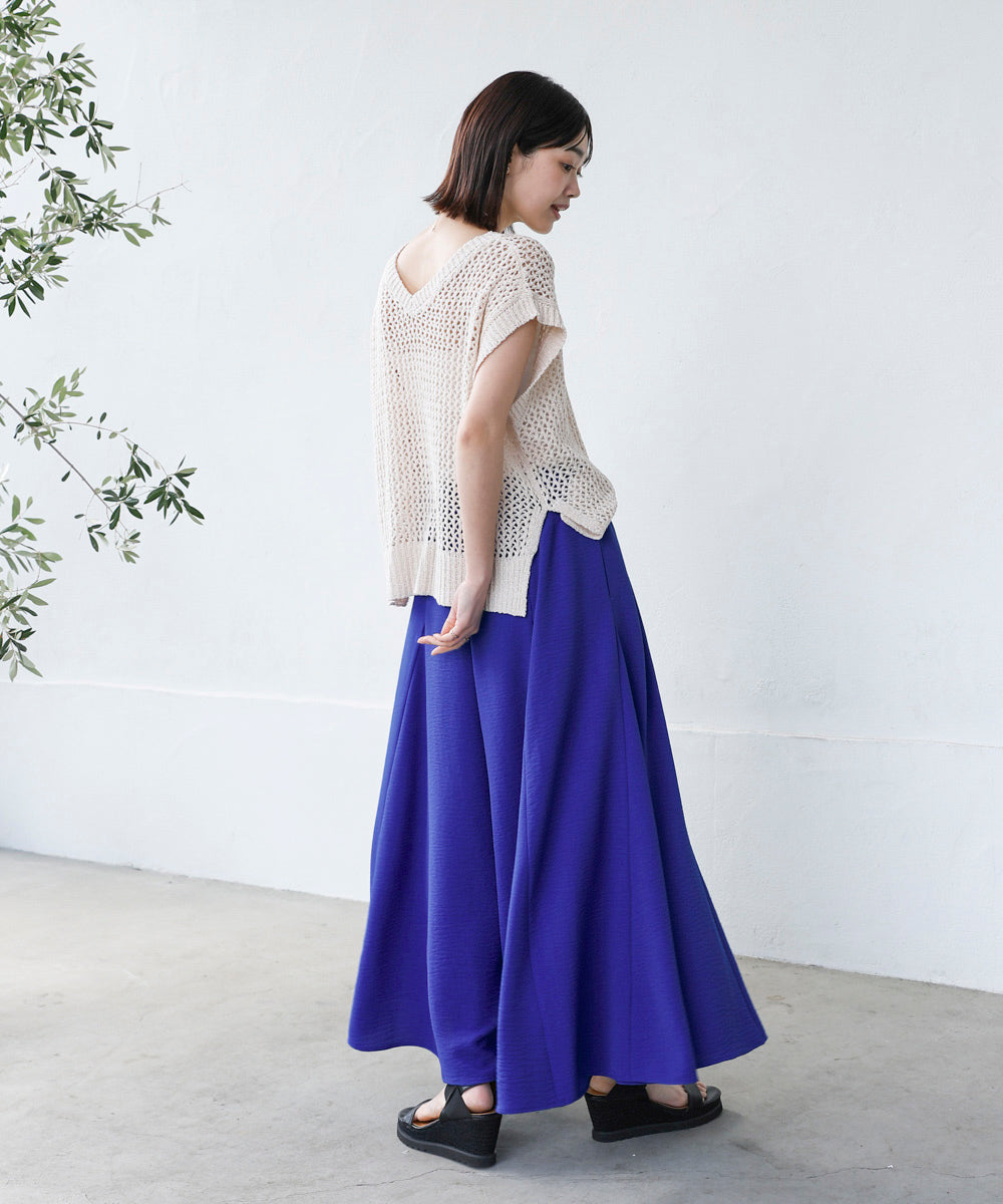 麻ライクポイントベルトパンツ