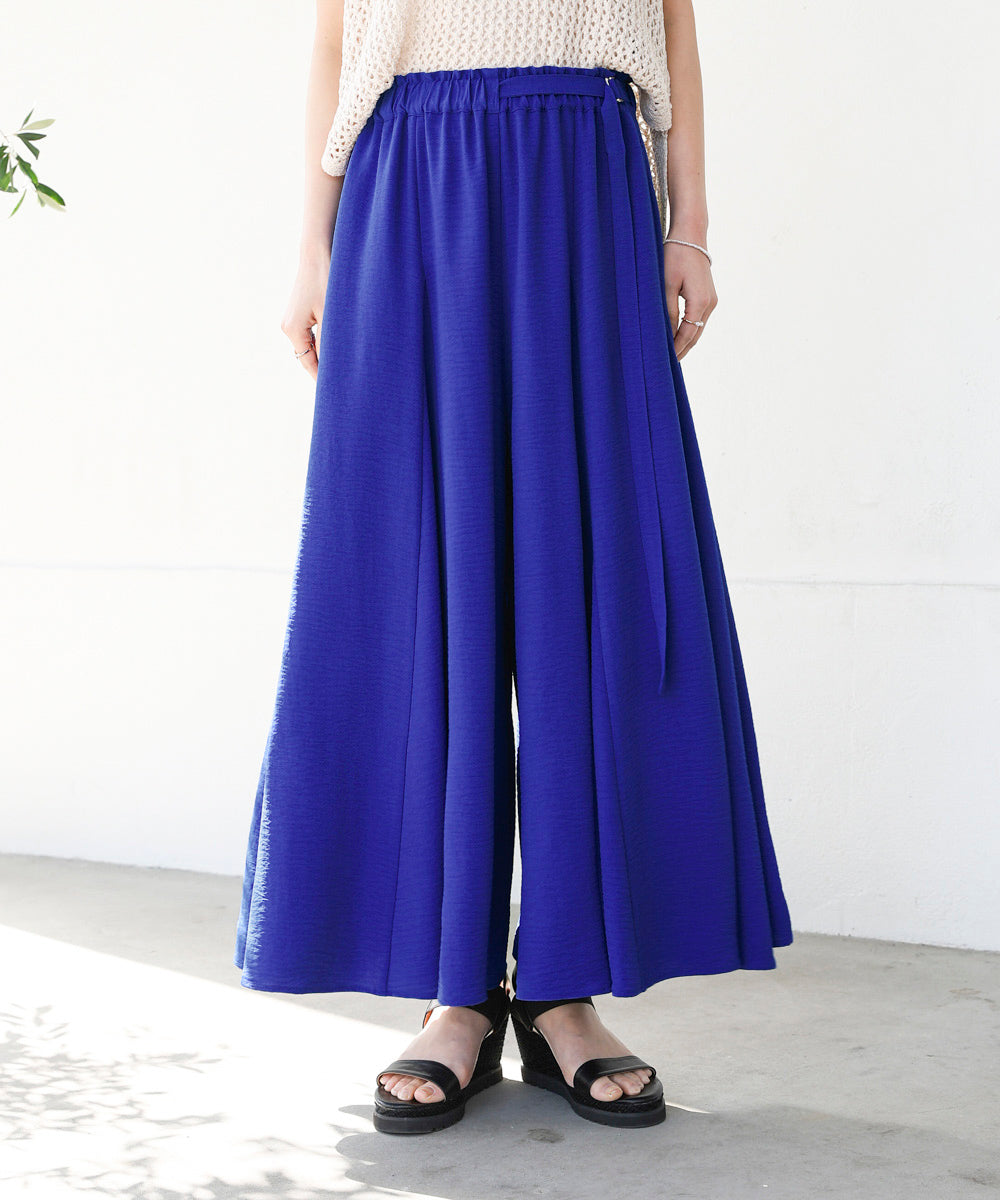 麻ライクポイントベルトパンツ