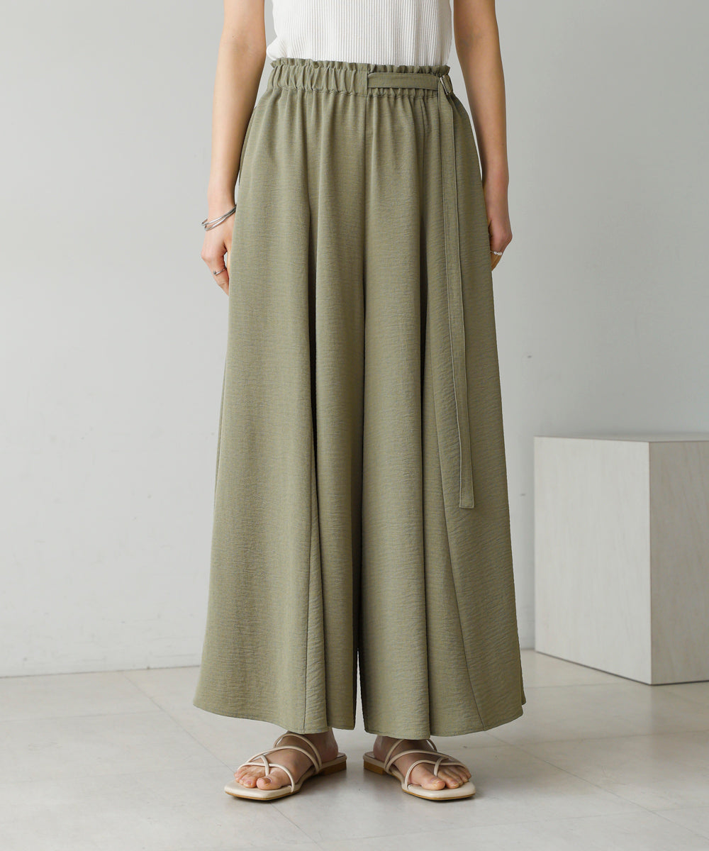 麻ライクポイントベルトパンツ