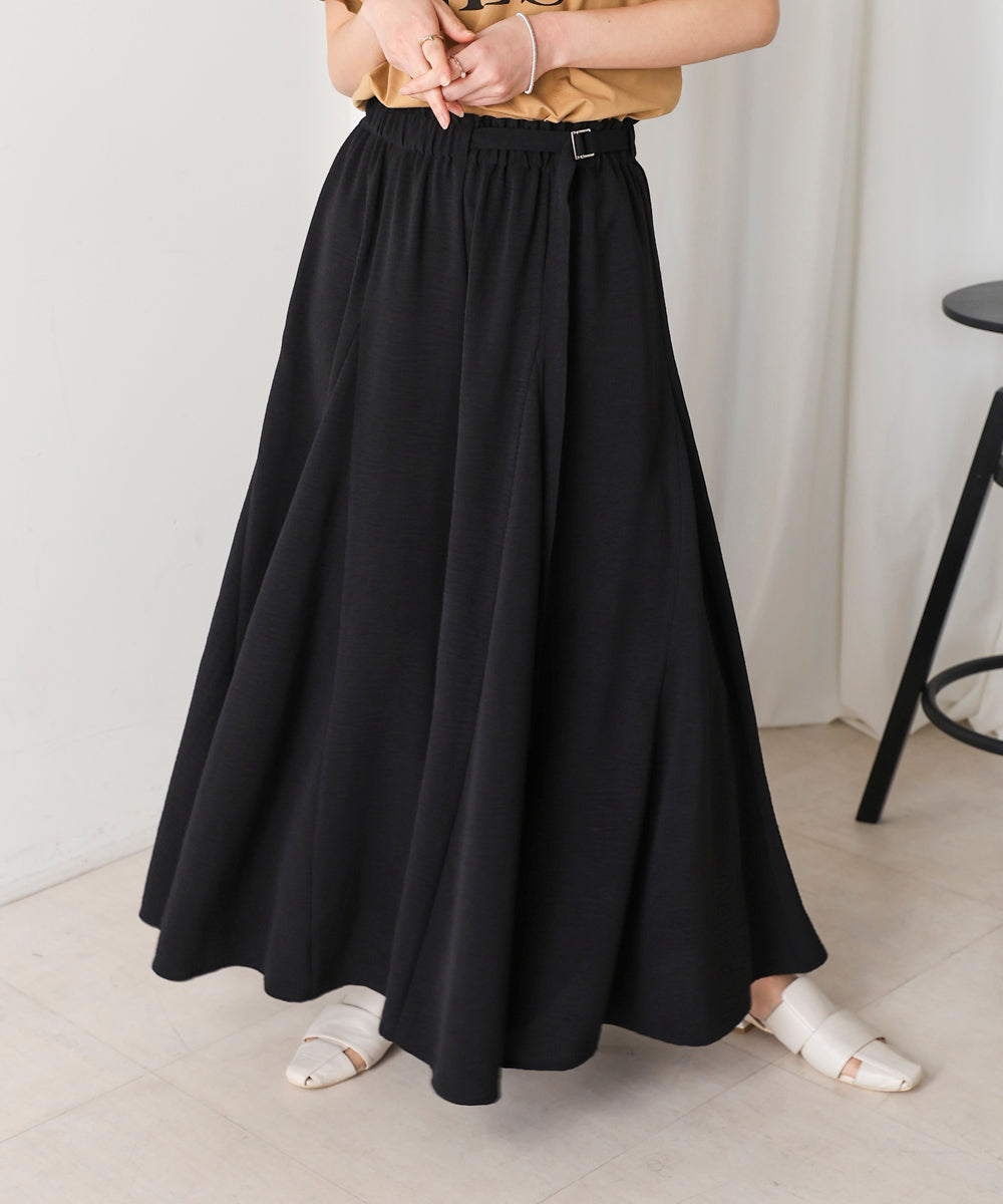 麻ライクポイントベルトパンツ