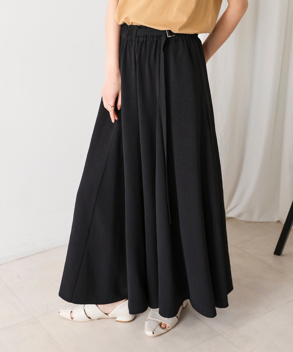 麻ライクポイントベルトパンツ