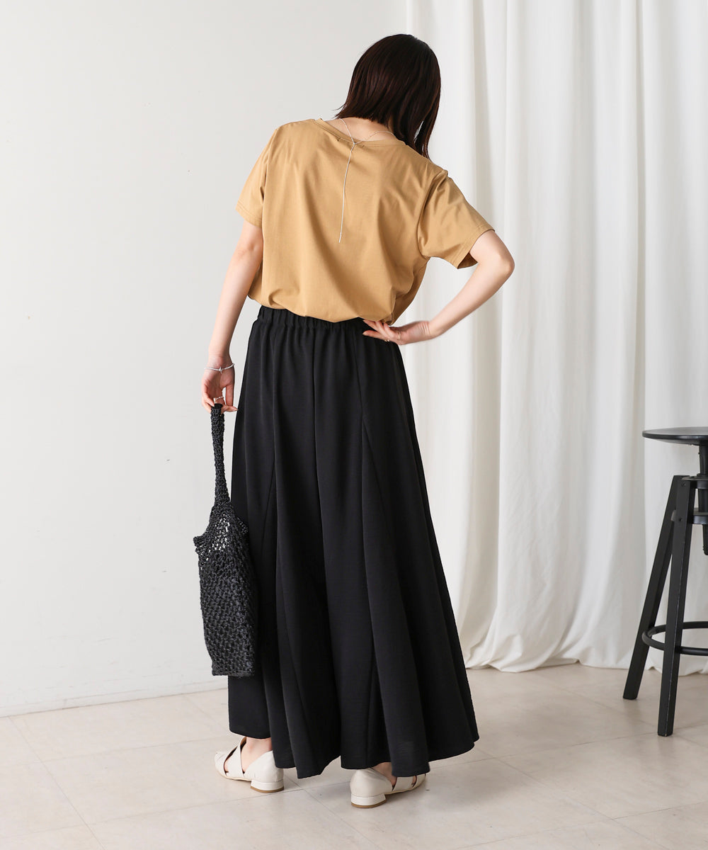 麻ライクポイントベルトパンツ