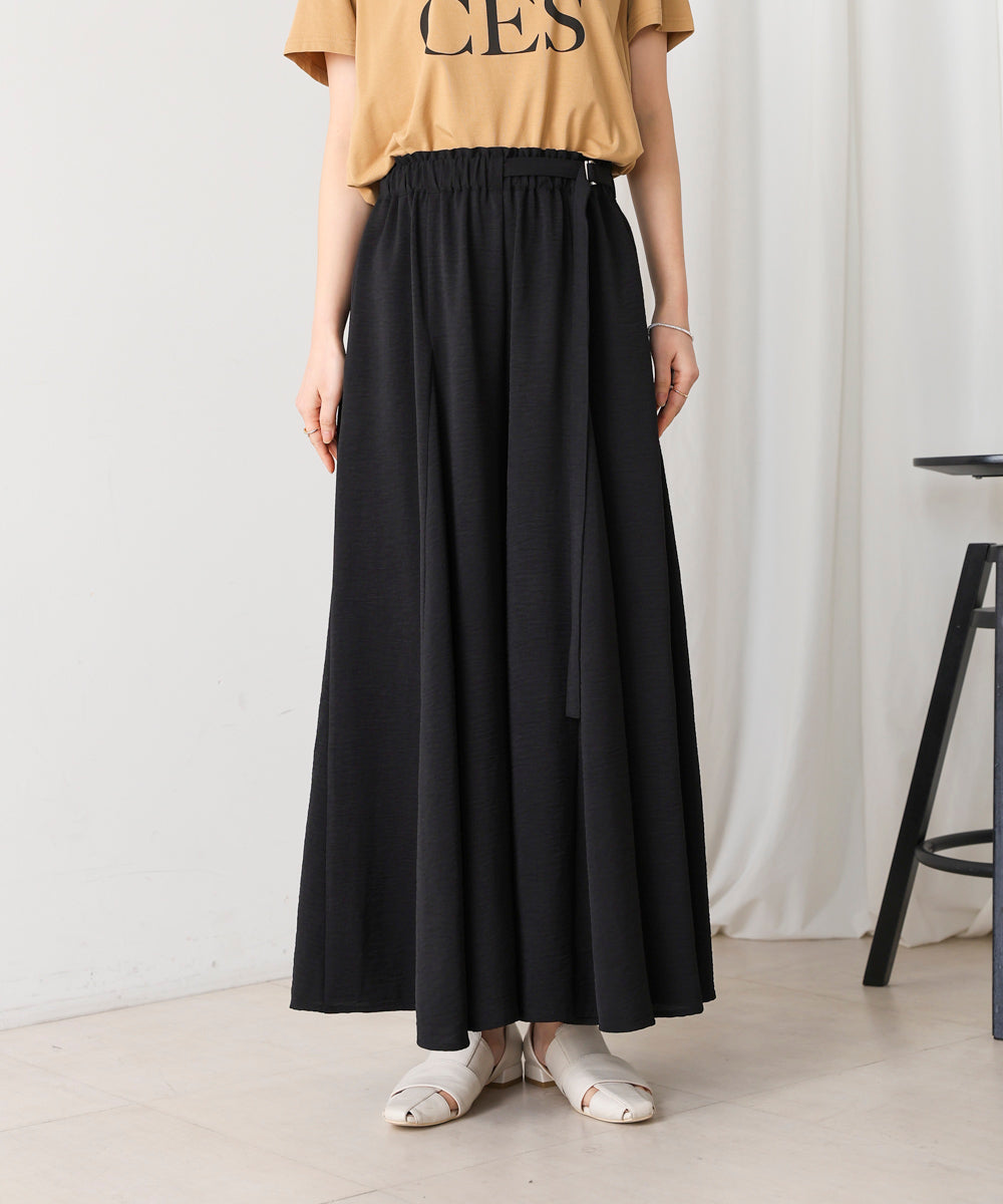 麻ライクポイントベルトパンツ