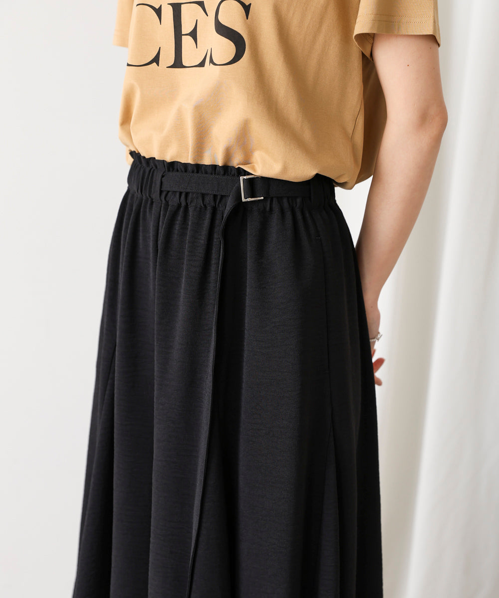 麻ライクポイントベルトパンツ