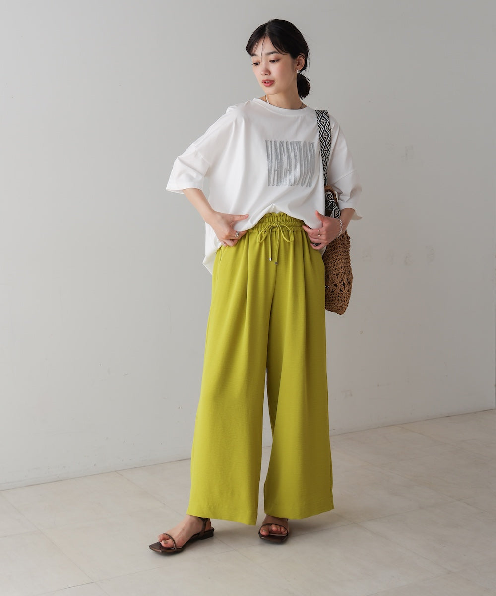 【新色追加】麻ライクリラックスパンツ