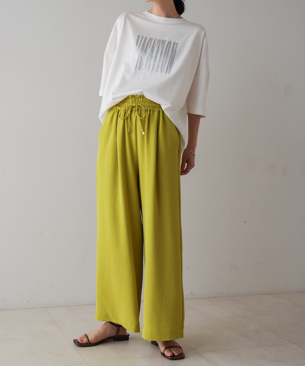 【新色追加】麻ライクリラックスパンツ