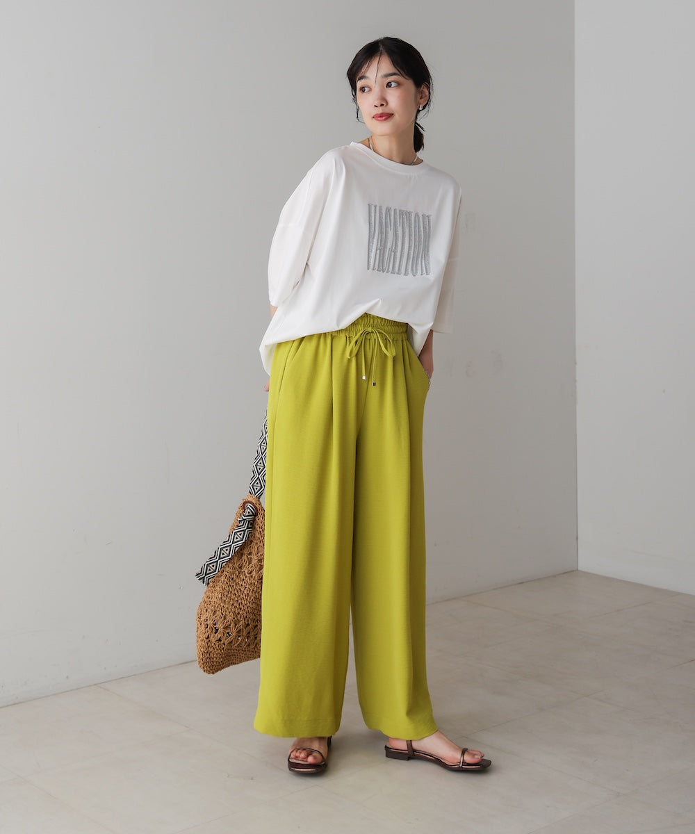 【新色追加】麻ライクリラックスパンツ