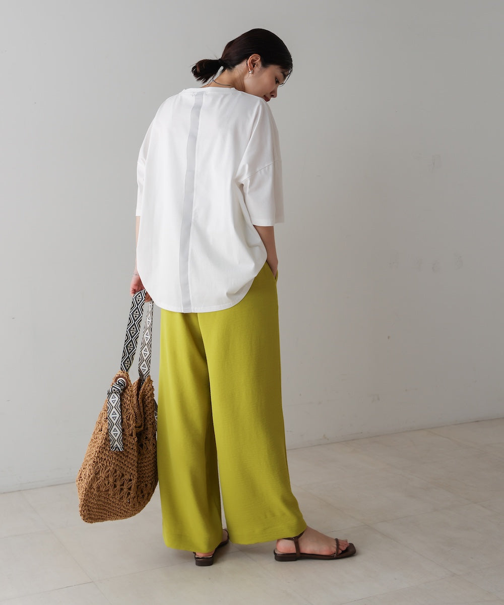 【新色追加】麻ライクリラックスパンツ