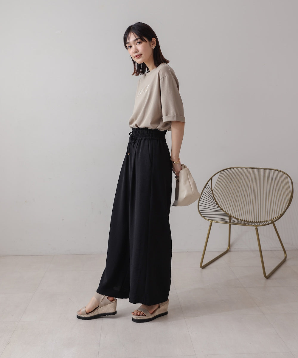 【新色追加】麻ライクリラックスパンツ