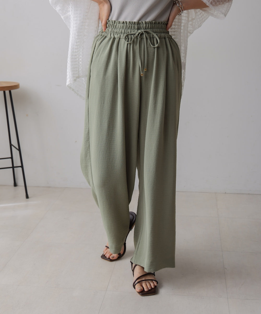 【新色追加】麻ライクリラックスパンツ