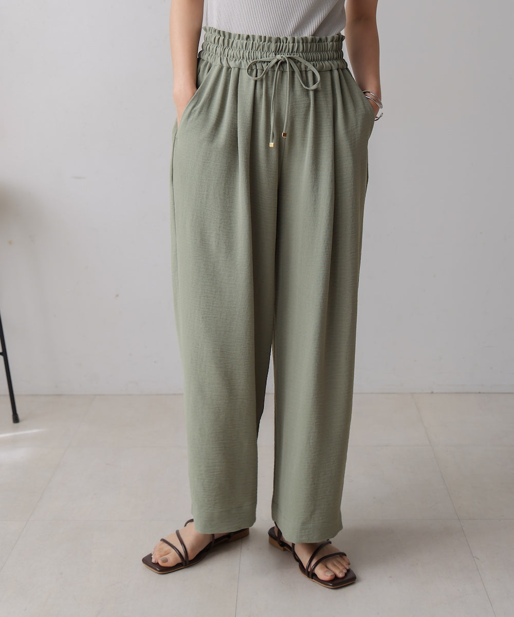 【新色追加】麻ライクリラックスパンツ