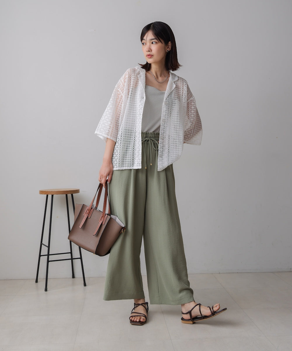 【新色追加】麻ライクリラックスパンツ