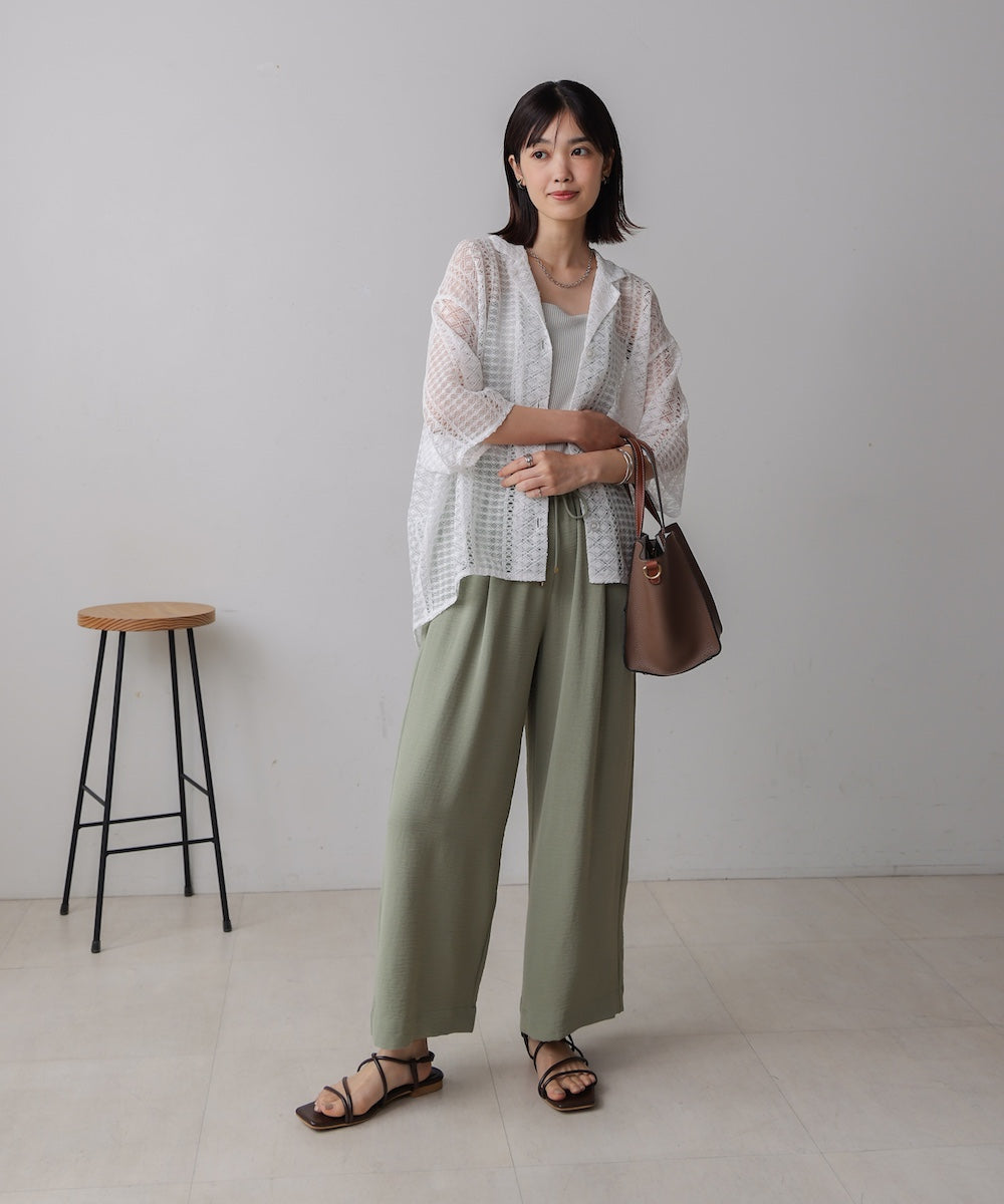 【新色追加】麻ライクリラックスパンツ