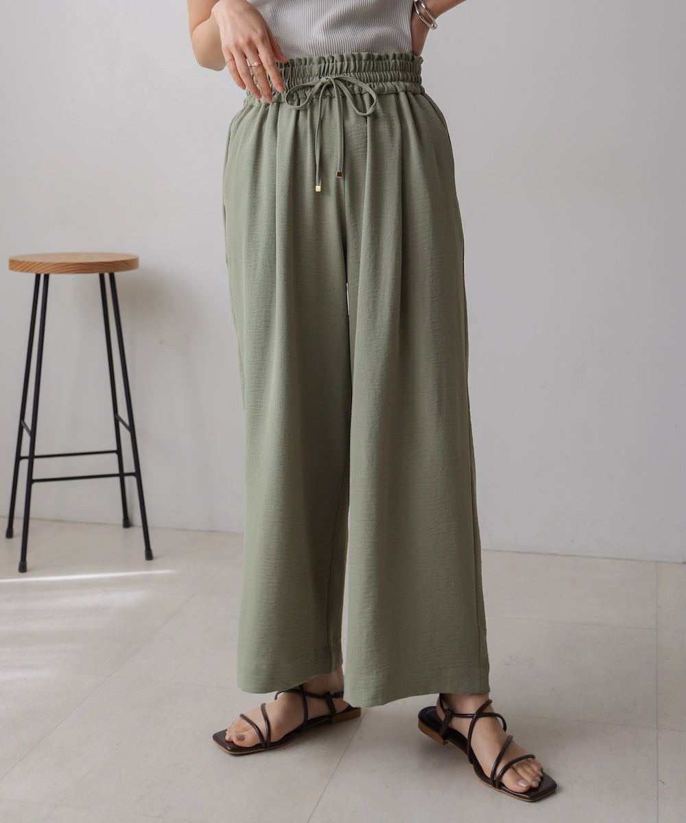 【新色追加】麻ライクリラックスパンツ